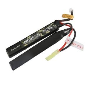 Gens Ace 25C 1200mAh 3S1P 11.1V Saddle 
Airsoft Gun Lipo Battery with mini Tamiya Plug