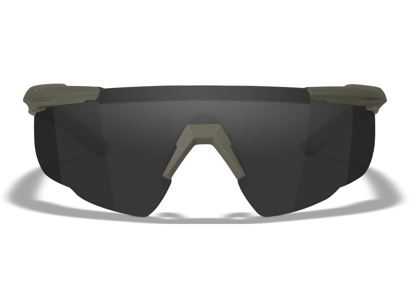 Saber Advanced 3 Lenses (SMOKE GREY+CLEAR+Light RUST) with od green frame