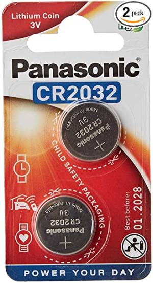 Coppia batterie CR2032 Panasonic