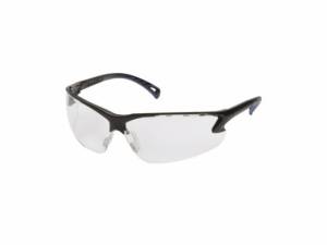 Clear lens protective glasses w. adjustable temples