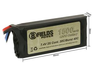 Battery Li-Po 1500mAh 7,4V 20/40C Tamiya
