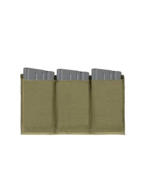 Elastic Triple SR25/M14/SCAR-H/HK417 Magazine Pouch - Olive