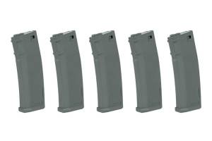 Set of 5 125BBs S-Mag Mid-Cap magazines - Chaos Grey
