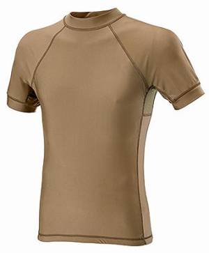 DEFCON 5 LYCRA T-SHIRT WITH SHORT SLEEVES IN COYOTE TAN COLOR