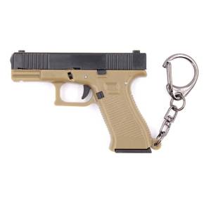 Portachiavi Glock 19 tan-nero 6,5 cm