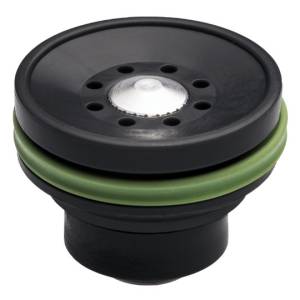 TESTA PISTONE IN TECNOPOLIMERO CARICATO CON FIBRA DI CARBONIO, CONCEPITA PER RAFFICHE VELOCI E PER MIGLIORARE LA SILENZIOSITÀ DELLA REPLICA