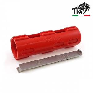 Pistone alleggerito PRO con cremagliera in M.I.M