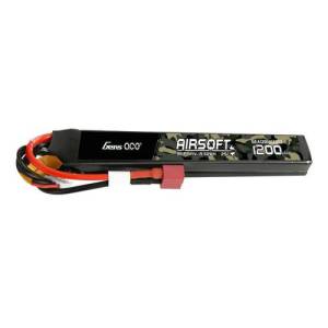 Gens Ace 25C 1200mAh 3S1P 11.1V Saddle Airsoft Gun Lipo Battery with T
Plug
