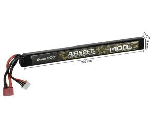 Gens ace 25C 1400mAh 2S1P 7.4V Airsoft Gun Lipo Battery
with T Plug